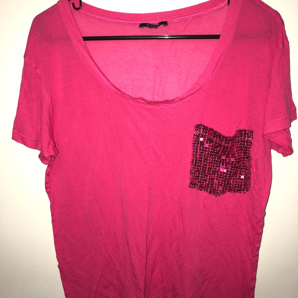 Pink Sequin top